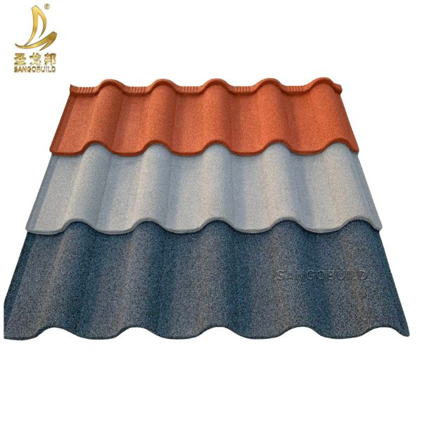 Light Weight Decorative Types Anti-Corrosive Alu-Zinc Roof Tiles Metal Coated Stone Roof Tile