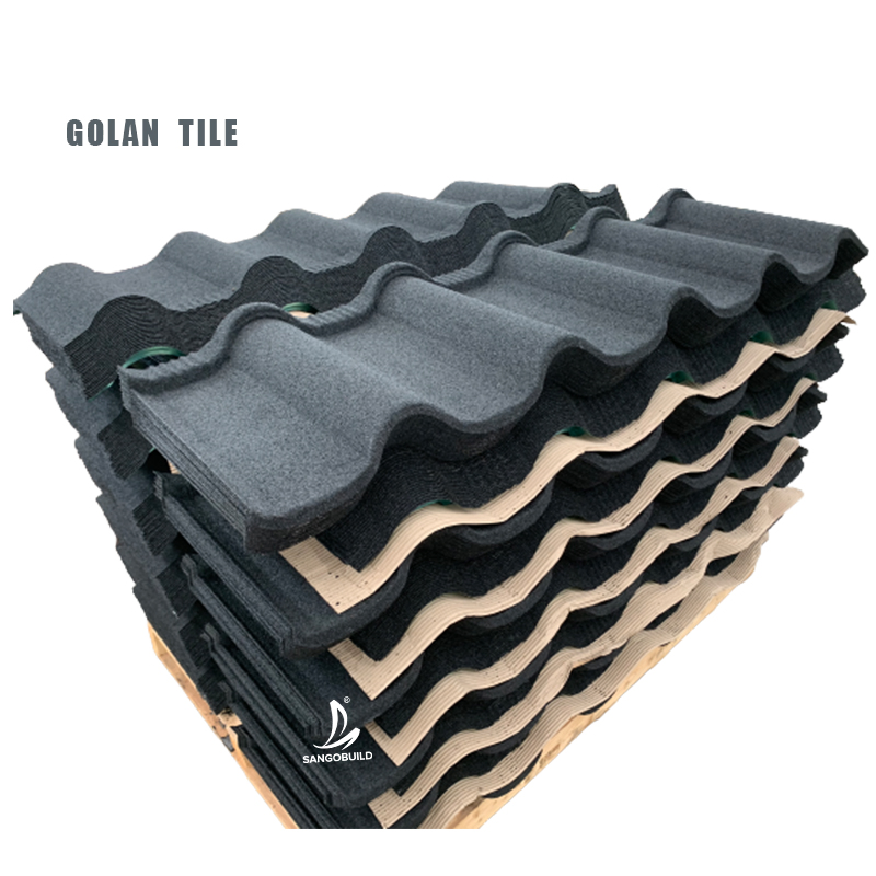 Light Weight Decorative Types Anti-Corrosive Alu-Zinc Roof Tiles Metal Coated Stone Roof Tile