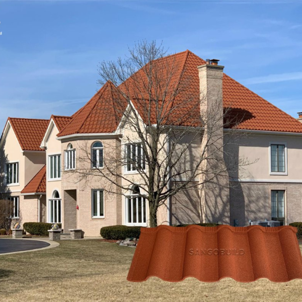 Light Weight Decorative Types Anti-Corrosive Alu-Zinc Roof Tiles Metal Coated Stone Roof Tile