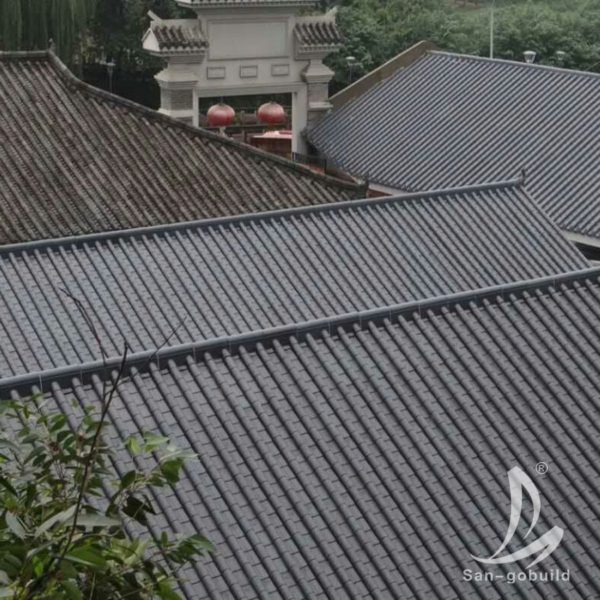 Light Weight Spanish Tile Roofing Materials Roofing Tiles for Temple Pagoda Chinese Roof Tiles