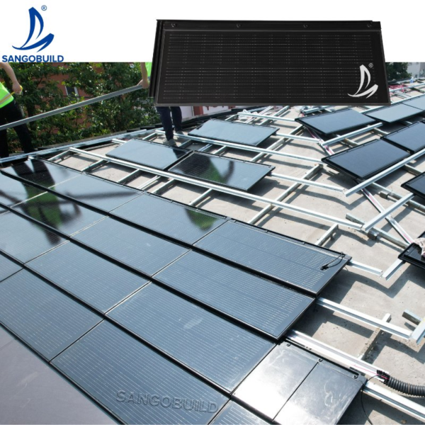 Lighter Weight Building Material Flexible Solar Roof Tile BIPV Solar Power System