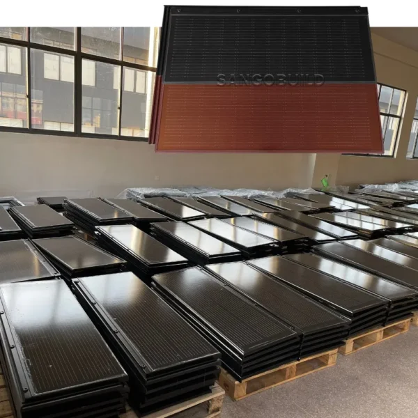 Long Lifespan Solar Roof Tile Integrated Building Material Weather Resistant Solar Panel