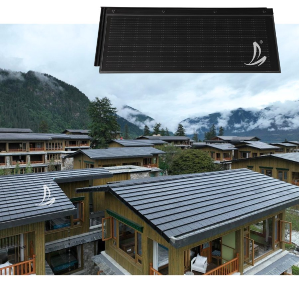 Long Lifespan Solar Roof Tile Integrated Building Material Weather Resistant Solar Panel