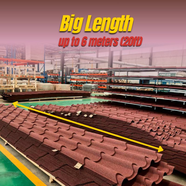 Long-Size Stone Coated Roof Tiles China Factory Building Materials Aluminum Roofing Sheet