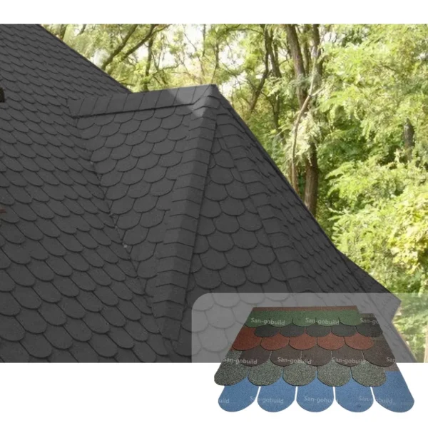 Low Maintenance Beautiful Roofing 3-Tab Asphalt Shingle Residential Roofing Material