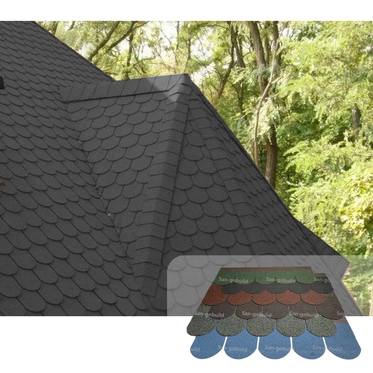 Low Maintenance Beautiful Roofing 3-Tab Asphalt Shingle Residential Roofing Material Low Maintenance Beautiful Roofing 3-Tab Asphalt Shingle Residential Roofing Material