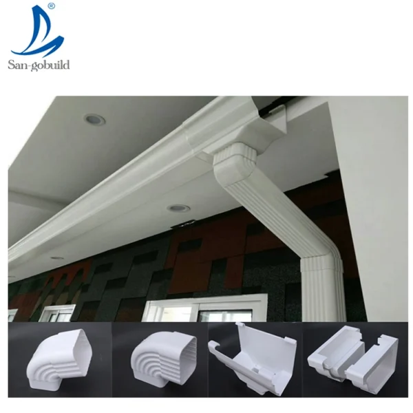 Low Price Lasting Black PVC Rain Gutter System Water Collector Kenya Nigeria