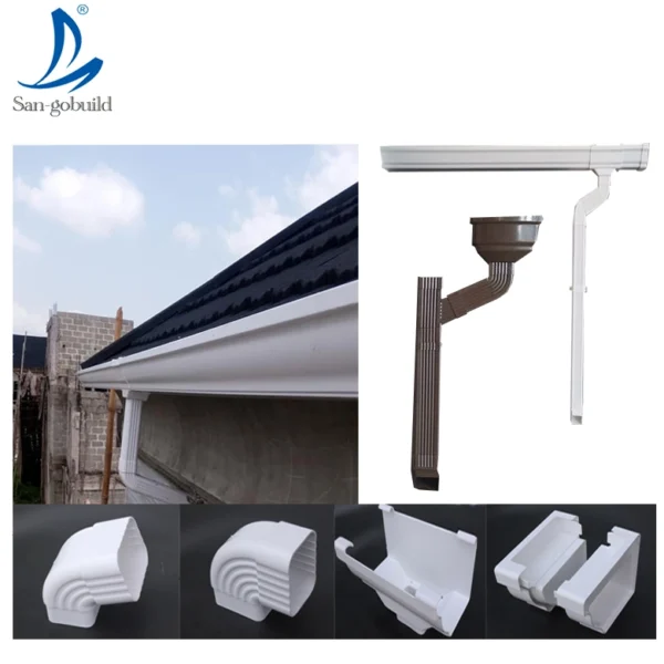 Malaysia Cheap Gutter System Price Gazebos Rain Gutters Chinese PVC Pipe Rain Gutter