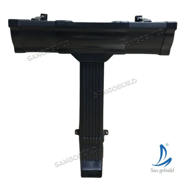 Malaysia White/Black/Brown PVC Roof Drainage System 5.2inch and 7inch Square Gutter Downspout Adapter Rain Water Collector