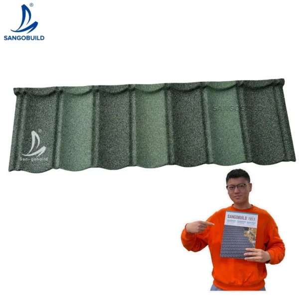 Metal Building Materials Custom Color Steel Granules Coated Roofing Tile for Decoration