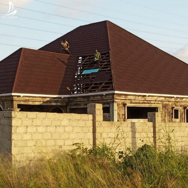 Modern House Long Life Roofing Building Materials Stone Coated Metal Roof Tile