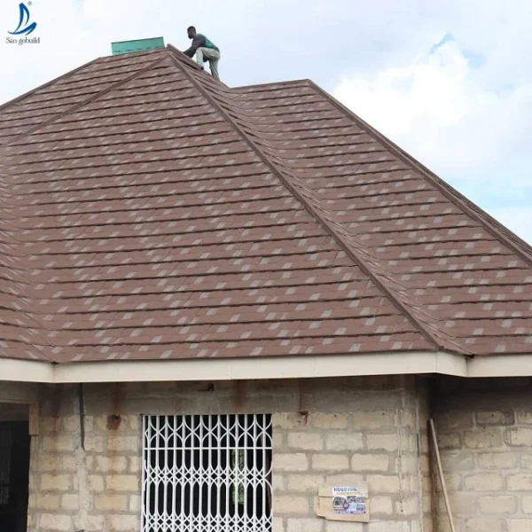 Modern House Long Life Roofing Building Materials Stone Coated Metal Roof Tile