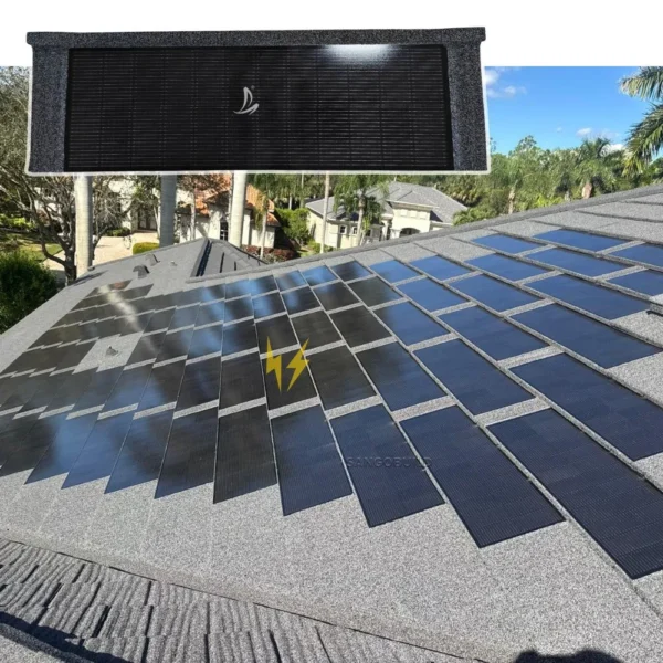 Modern House Solar Panels Energy-Saving Metal Roof System Easy-Installation Solar Roof Tiles