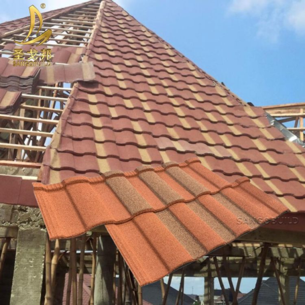 Modern Roof Tile Stone Coated Steel Roofing Tiles Metal Sheet Villa Roofing Tiles for Houses