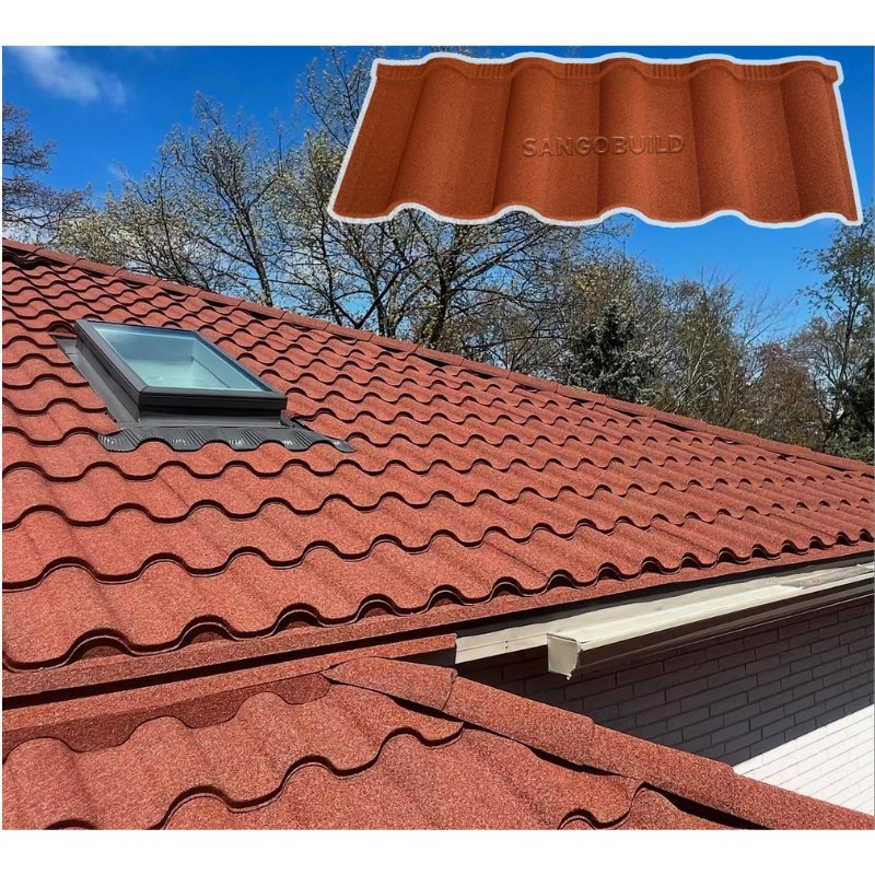 Modern Villa Metal Building Material Golan Design Waterproof Stone Coated Roofing Sheet Modern Villa Metal Building Material Golan Design Waterproof Stone Coated Roofing Sheet