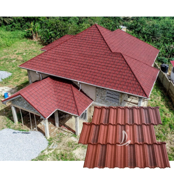 Modern Villa Rooftop Aluminum Roofing Sheet Sound-Insulation Stone Coated Metal Roof Tile