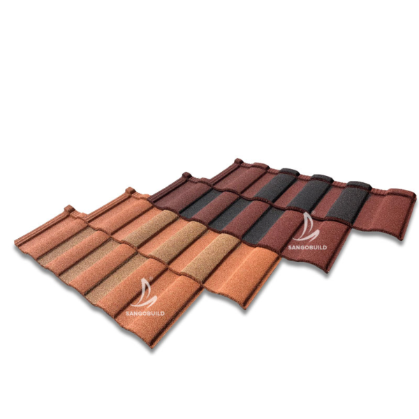 Myanmar New Roof Choices Construction Price of Rooftop Natural Stone Granules Coated Roofing Sheets