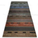 Natural Stone Chips Covered Fiberglass Asphalt Roofing Shingles Dual Layers Roof Tile