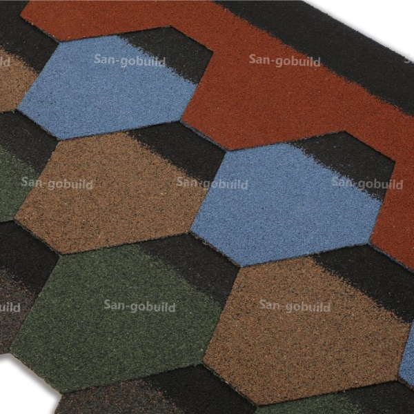 Nature Friendly Heat Resistant Roofing Material Rooftop Anti Storm Roof Tile Stone Coated Fiberglass Asphalt Shingle Roof