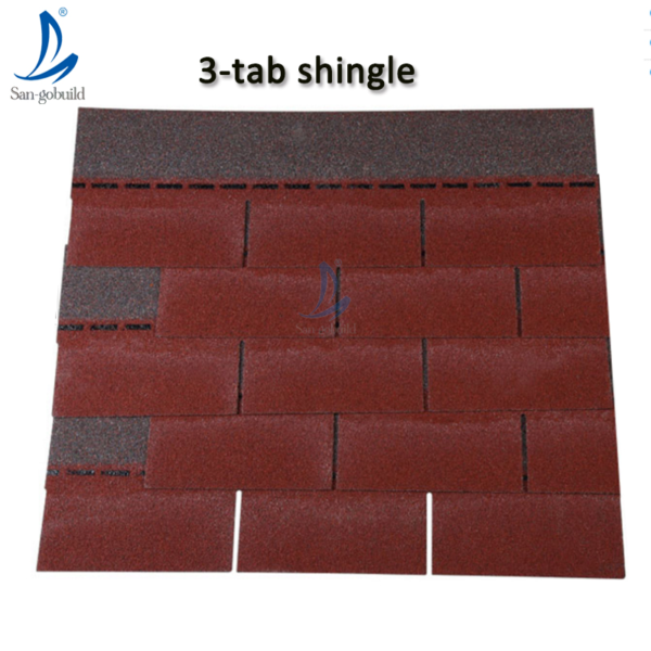 New 3-Tab Building Material Heat Resistant Popular Sale Fiberglass Asphalt Roofing Shingles Prices in Thailand Malaysia Philippines