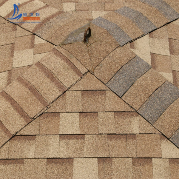 New Color Shingles Roofing Materials Red Asphalt Roofing Fish Shingles for Construction