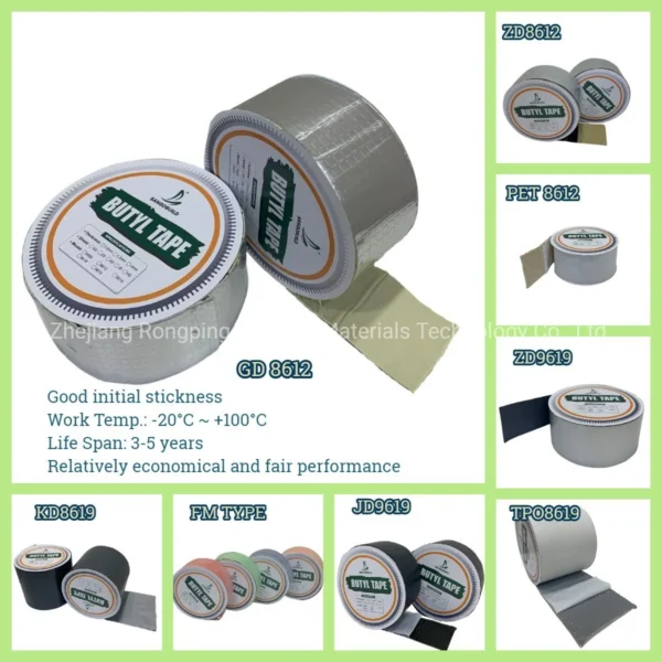 New Construction Materials Wall Crack Roof Duct Roofing Leakage Repairing Sealing Antiseptic Butyl Rubber Tape