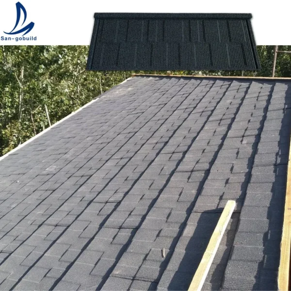 New Zealand Easy to Install Light Weight Stone Coated Metal Roofing Tile
