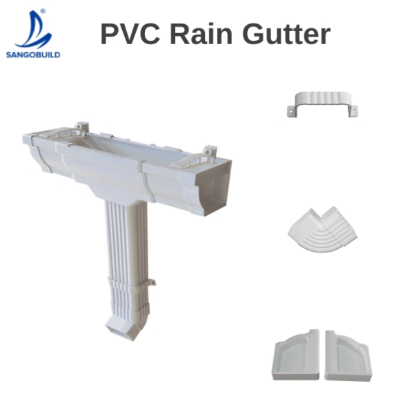 Nigeria Onitsha Lagos Abuja Hot Sale White Black Rain Roof Gutter Wholesale Price Per Meter