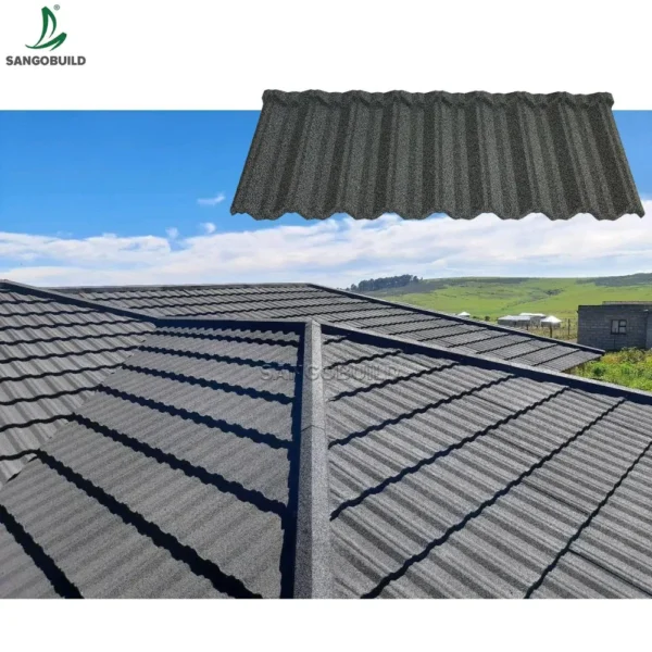 No Sand Remove Soundproofing Stone Coated Metal Roof Tiles Roofing Sheet for African