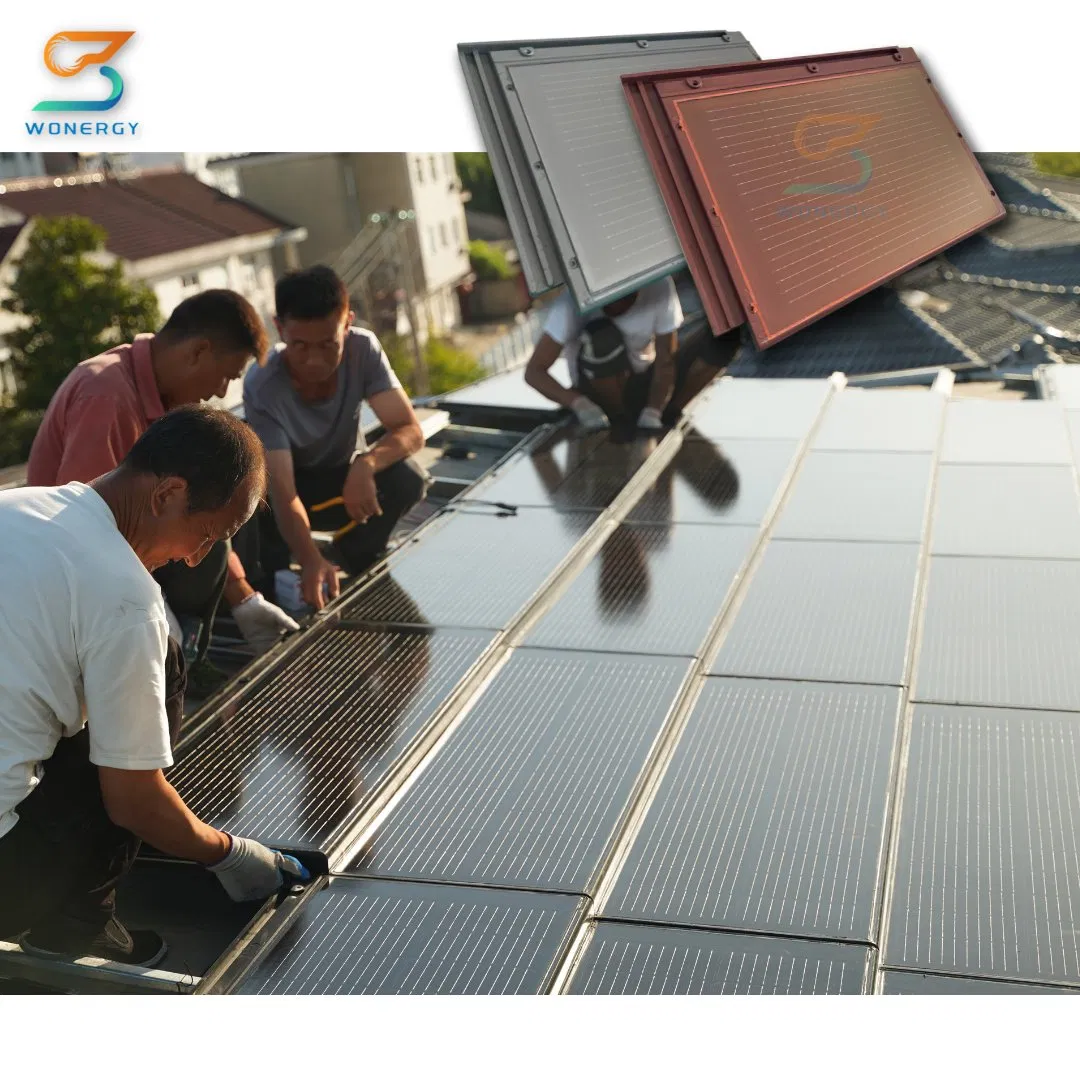 Off On Grid Type BIPV Home Use Solar Roof Power System 35kw 87kw Energy Cheap BIPV Solar Panel Roof Tiles Off On Grid Type BIPV Home Use Solar Roof Power System 35kw 87kw Energy Cheap BIPV Solar Panel Roof Tiles