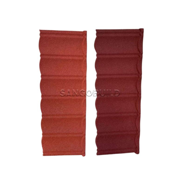 Personalized Plaid Color Galvanized Jumping Stone Coated Metal Ridge Cap Roof Shingles