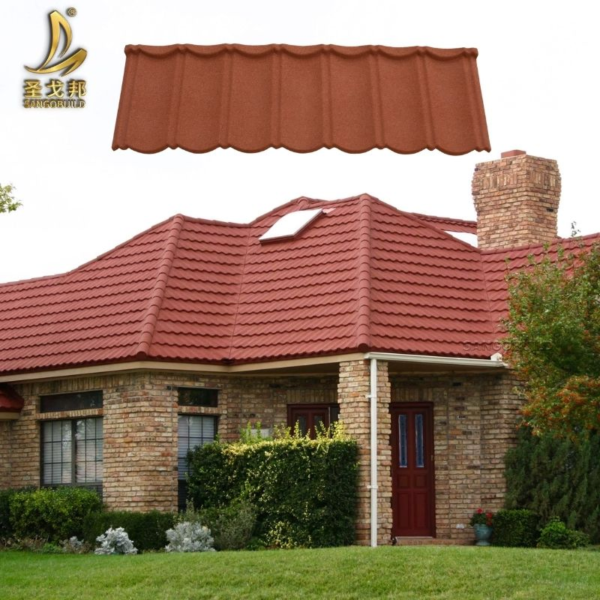 Philippines India Tanzania Hot Sale Villa Rooftop Alumzinc Corrugated Steel Solar Stone Coated Roofing Sheets