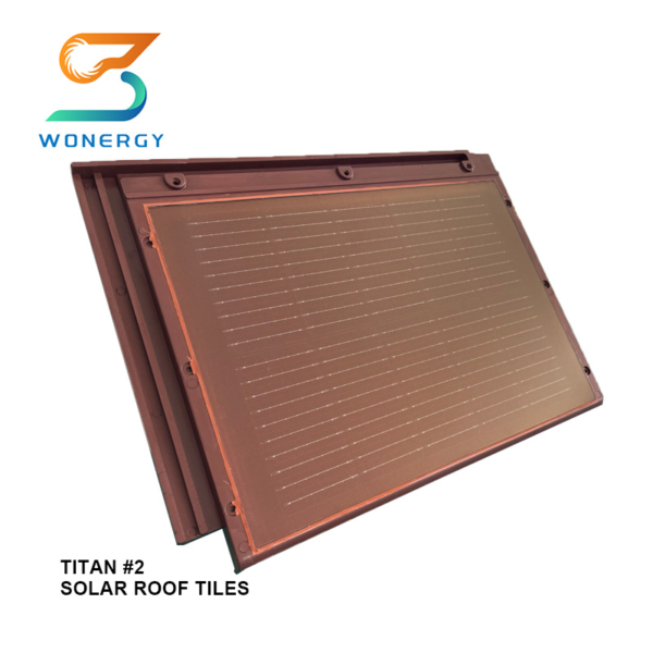 Photovoltaic Powered Roofing Generates Energy System Double Glass BIPV Solar Roof Tiles