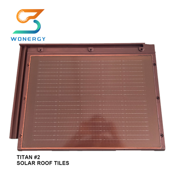 Photovoltaic Powered Roofing Generates Energy System Double Glass BIPV Solar Roof Tiles