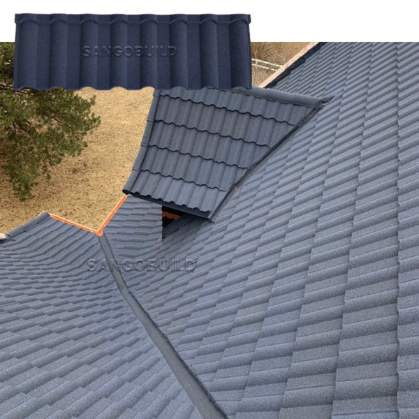 Popular Trend Corrosion Resistant Stone Coated Metal Roof Shingles Roofing Material