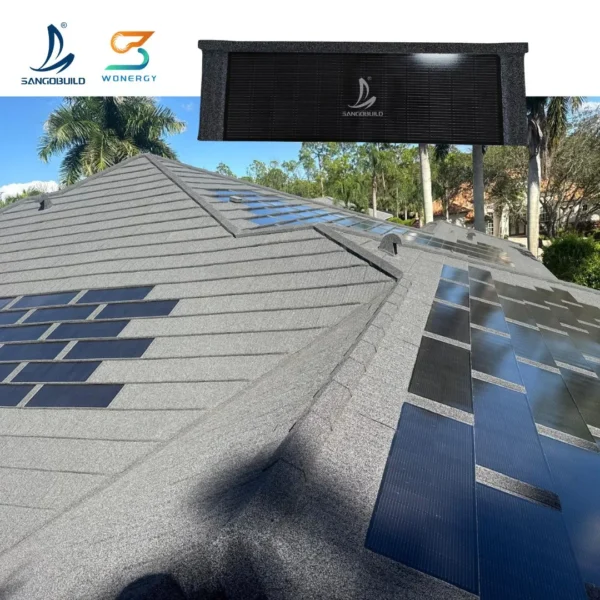 Premium Seamless BIPV Solar Tiles for New Home Construction