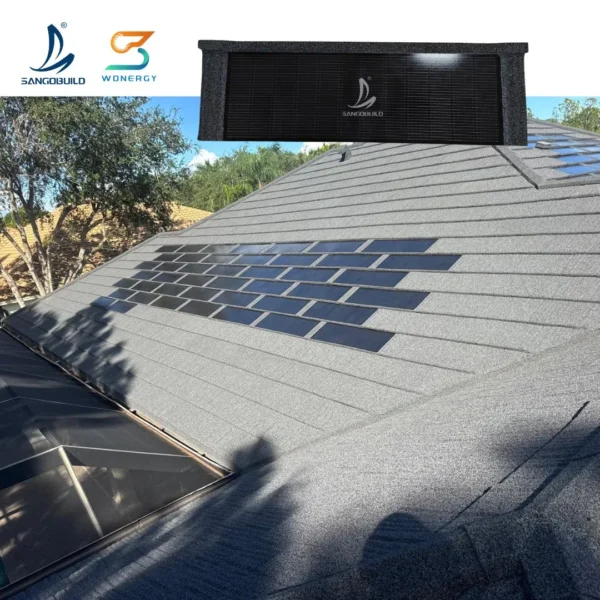 Premium Seamless BIPV Solar Tiles for New Home Construction