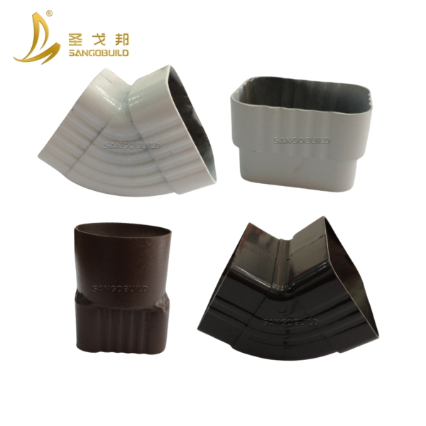 Professional Factory Steel Building Material Gutter Fitting Square Water Drainage Rain Gutter