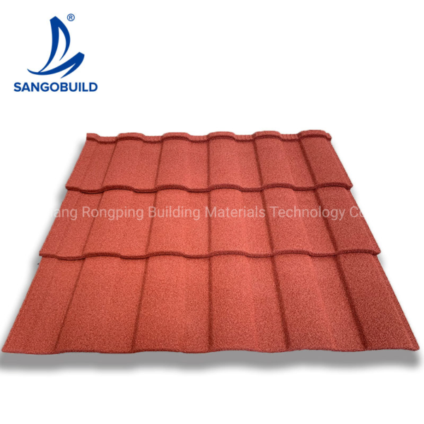 Professional Manufacture Colorful Stone Chips Coated Metal Roofing Tiles
