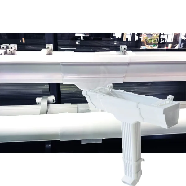 PVC Extrusion Rectangular Square Gutter Rain Collector Downspouts Water Pipes