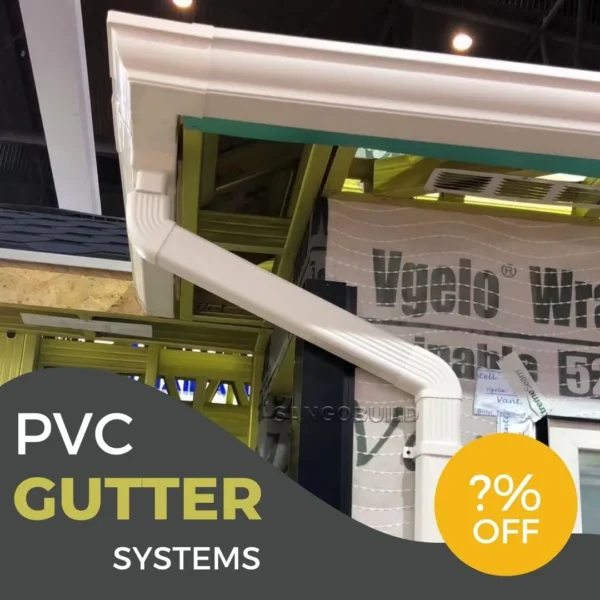 PVC Rain Gutter Pipe Kits Gutters Roofing Rainwater Aluminum Drainage System Downspouts Protection Wholesale Vinyl Downspout