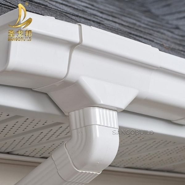 PVC Rain Gutter Roofing Plastic Rain Water Collector Gutter System for Roof Rain Water Drainages