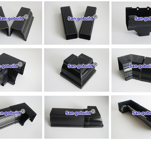 PVC Rain Gutter System Accessories Diverter End Cap