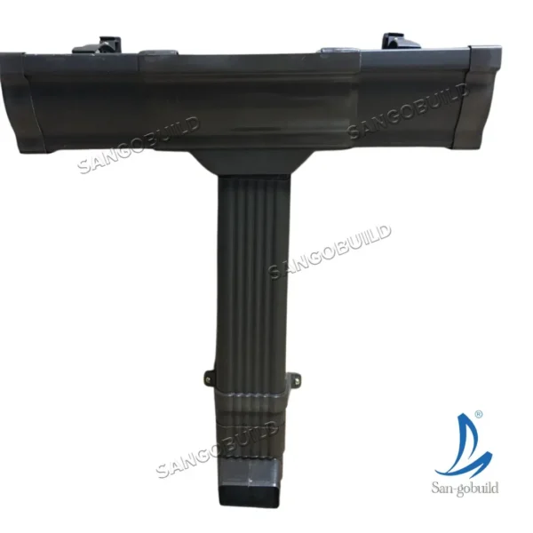 PVC Square Roof Gutter Connectors Hangers Vinyl Plastic House Drainage System