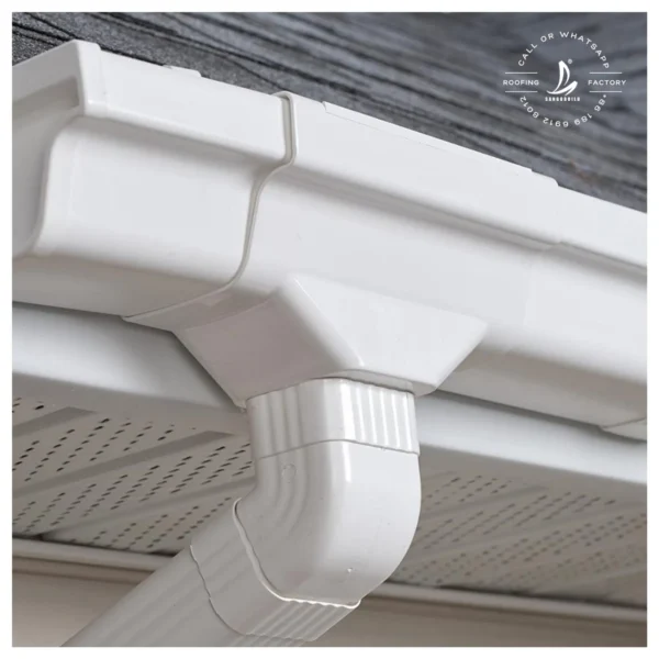 Rain Gutter Customized Size Square Gutter PVC Plastic Pipe Roof Rain Gutter