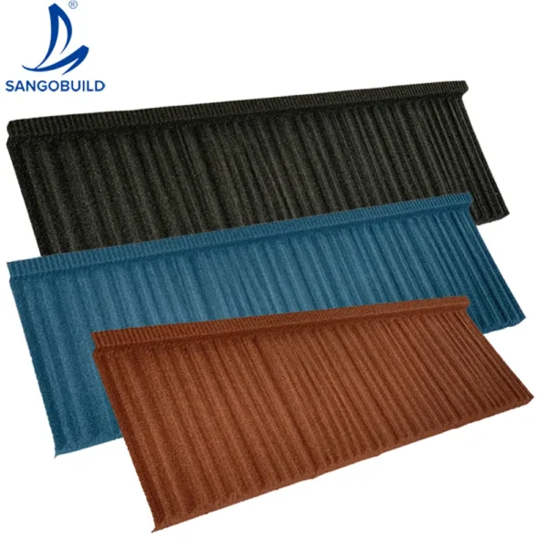 Reduce Noise Light Weight Building Material Color Stone Metal Roofing Shake Tile