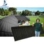 Reduce Noise Light Weight Building Material Color Stone Metal Roofing Shake Tile