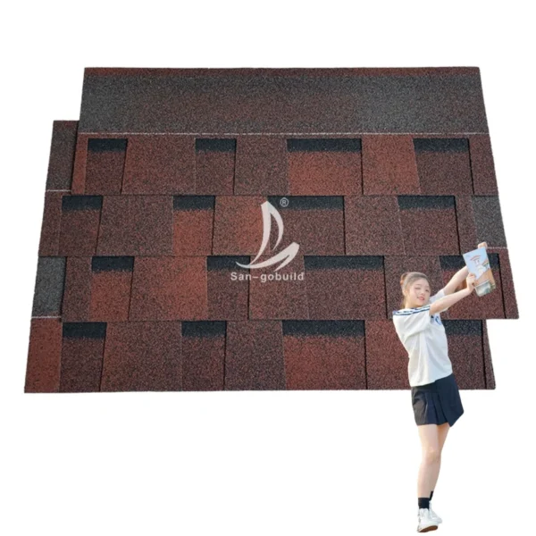 Residential Commercial House Cover Materials Home Inspiration Red Fiberglass Roofing Shingles