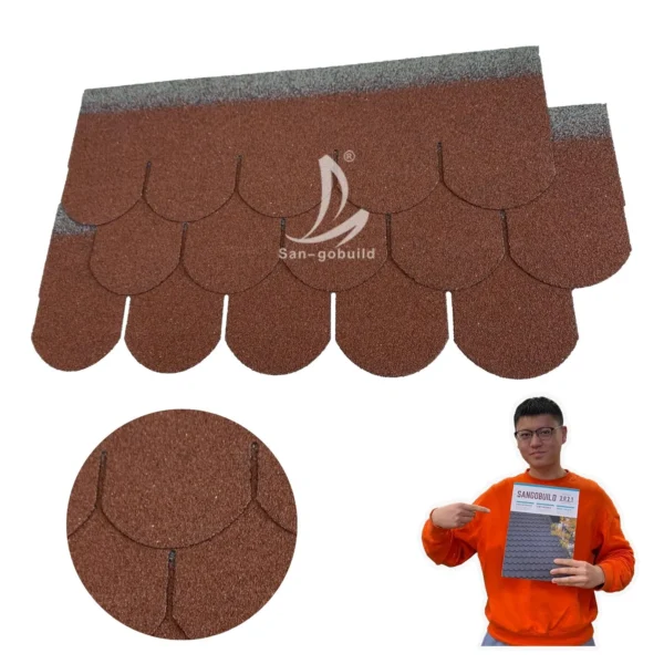 Residential Commercial House Cover Materials Home Inspiration Red Fiberglass Roofing Shingles