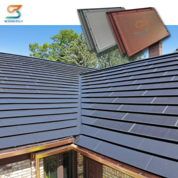 Roof Integrated Solar Panels off Grid Solar Power System Solar Roof Tiles for Home with Battery